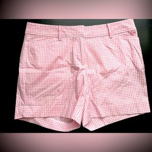 Talbots Pink Gingham Perfect Shorts size 6P EUC